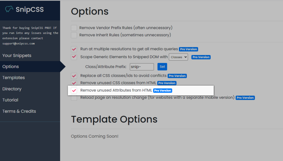 Remove Unused Attributes